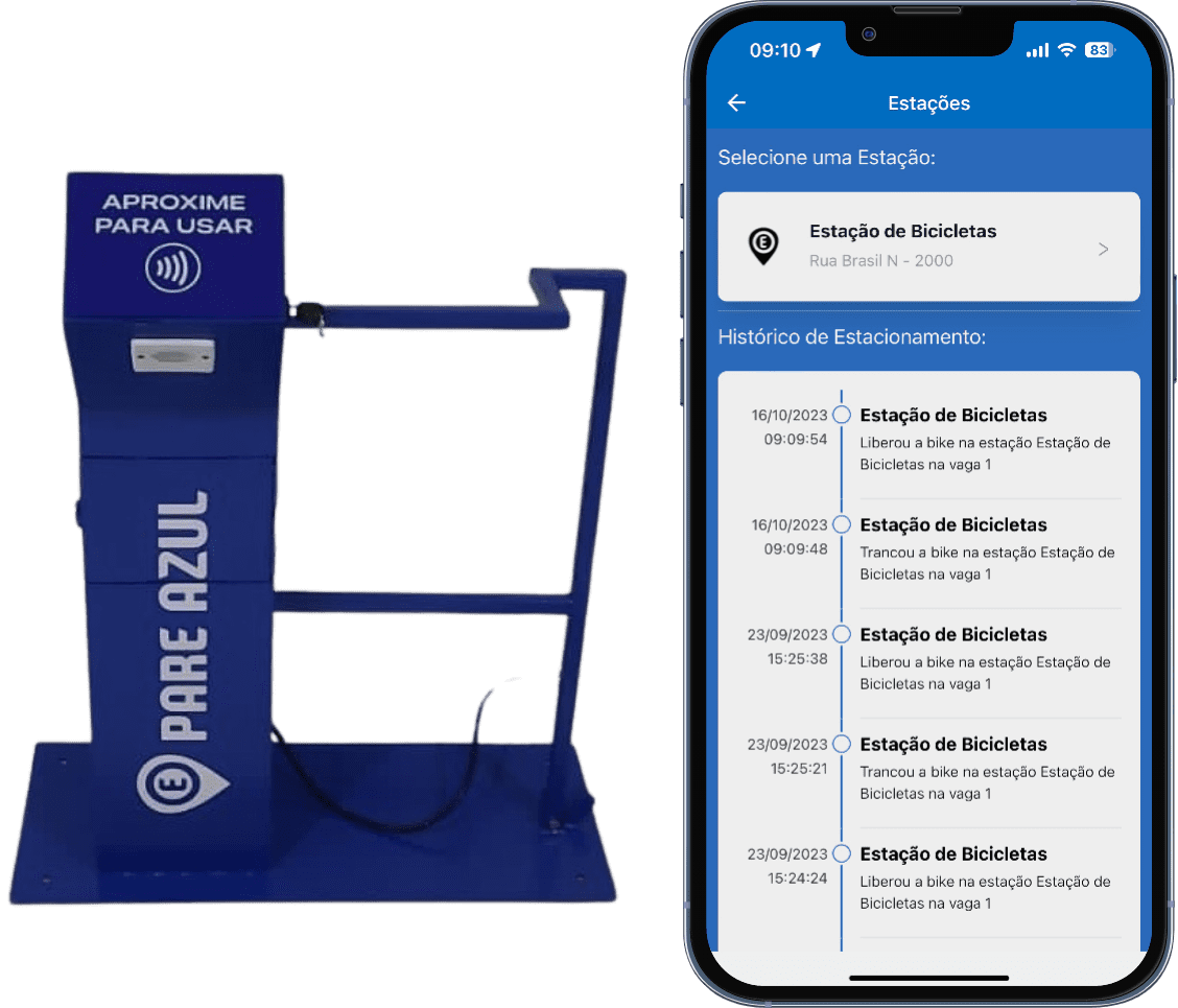 imagem de tela do painel Pare Azul Adm